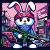 Bunny Bunny GTA Gamer Gun Cute Rabbit Lol