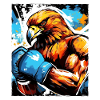 Eagle Animal Boxer Fighter