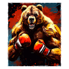 Grizzly bear boxer fighter