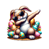 Ostern Hase Dabbing Ostereier Osterhase