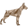 geometrisch braun DOBERMAN