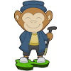 Monkey Pensioner Walking Stick