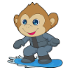 Monkey Snowboarder Snowboard