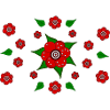 Floral pattern red