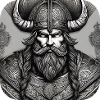Stolzer Wikinger Krieger Germane