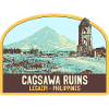 Ruines de Cagsawa, volcan Mayon, Philippines