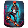 Skateboarding Skeleton