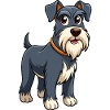 Graceful Standard Schnauzer Dog Art