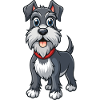 Graceful Standard Schnauzer Art Design