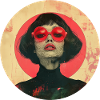Dame mit Rot
