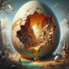 Egg with Surreal Content