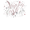 Ostergruß mit floralem Schriftzug