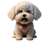 Cute puppy with cheerful look