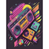 Cosmic boombox retro flight through space