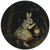 Bunny vintage kjole jente i mørk skoglykt