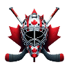Canada ice hockey flag helmet design