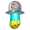 Hase Ostern Osterei Raumschiff