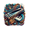 Design abstrait d'harmonica