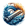 Design abstrait d'harmonica