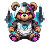 Cyberpunk Teddy Bear Robot