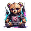 Cyberpunk Teddy Bear Robot