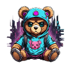 Cyberpunk Teddy Bear Robot