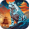 Mystical Motif Mysterious Snow Leopard