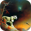 Mystical Motif Mysterious Snow Leopard