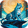 Mystical Motif Mysterious Snow Leopard
