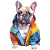 Funny french bulldog.