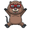 Dancing muskrat rodent