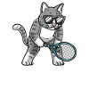 Funny Tennis Cat