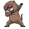 Dancing muskrat rodent