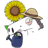 Pferd Sonnenblume Gärtner Hobbygärtner Blume