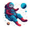 Loutre Espace Drôle Loutre Astronaute