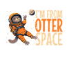 Loutre Espace Drôle Loutre Astronaute