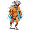 Weimaraner Streetwear Jogging Aesthetic Fitness