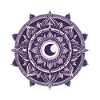 Moon Mandala Design Aesthetic Pattern