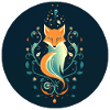 Fuchs mit Ornamenten