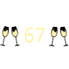 67-årsdag 67 år Jubileum 67 nummer 67