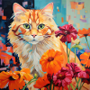 Katze, katzenmotiv, blumen, geschenk, geschenkidee