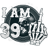 Ho 39 anni più 1 dito medio Teschio divertente 40 °
