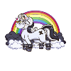 Dieser Einhorn-Rocks-Cartoon