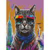 Urban Cat with Rainbow Shades
