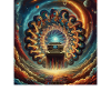 Cosmic Retro Computer Artwork