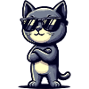 Cool Katzen-Design mit Sonnenbrille