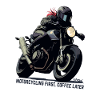 Motorcycling first, coffee later