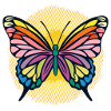 Mehrfarbiger Schmetterling