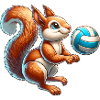 Volleyball Player Squirrel Nuts