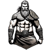 Fier guerrier viking germanique